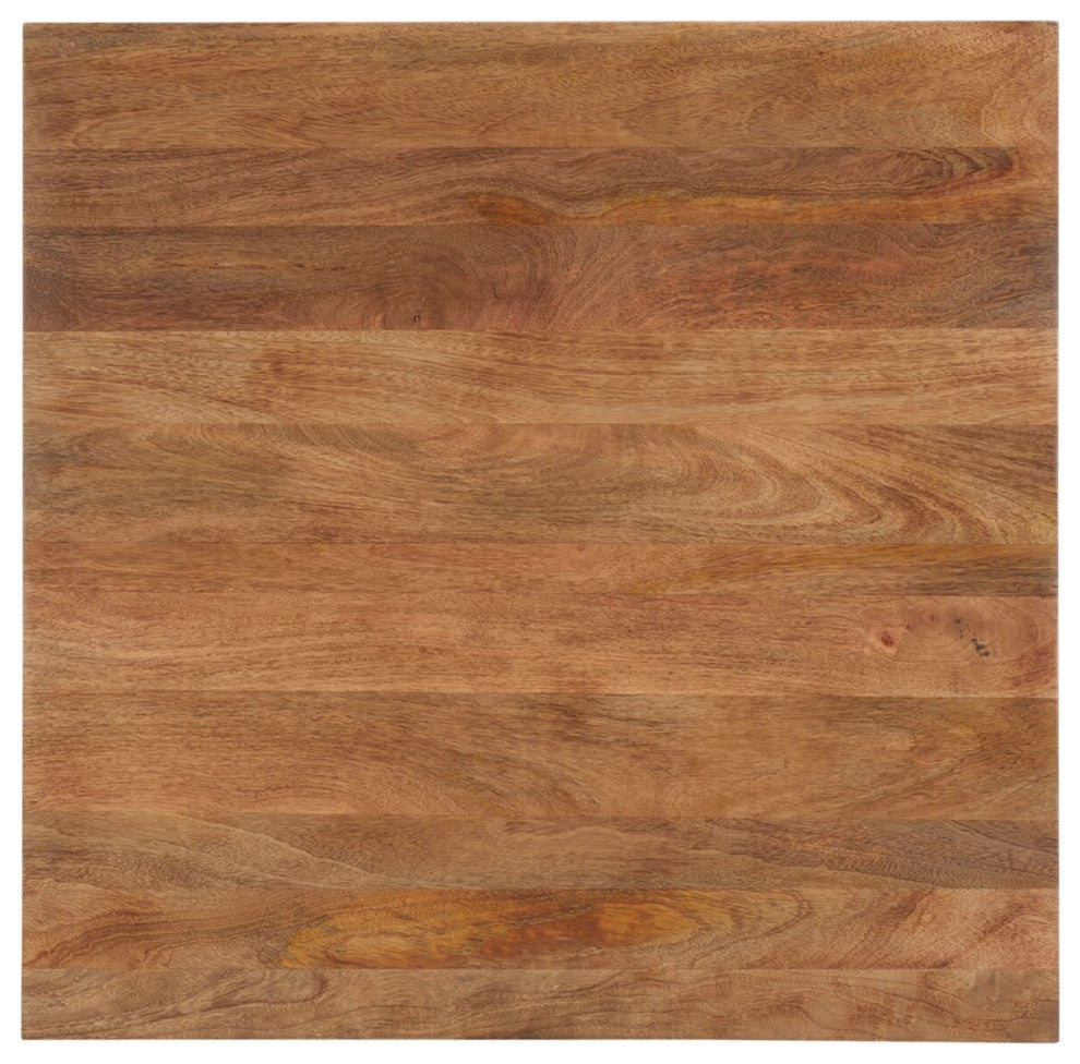 Safavieh Squall Square 1 Shelf Coffee Table, Burnt Natural