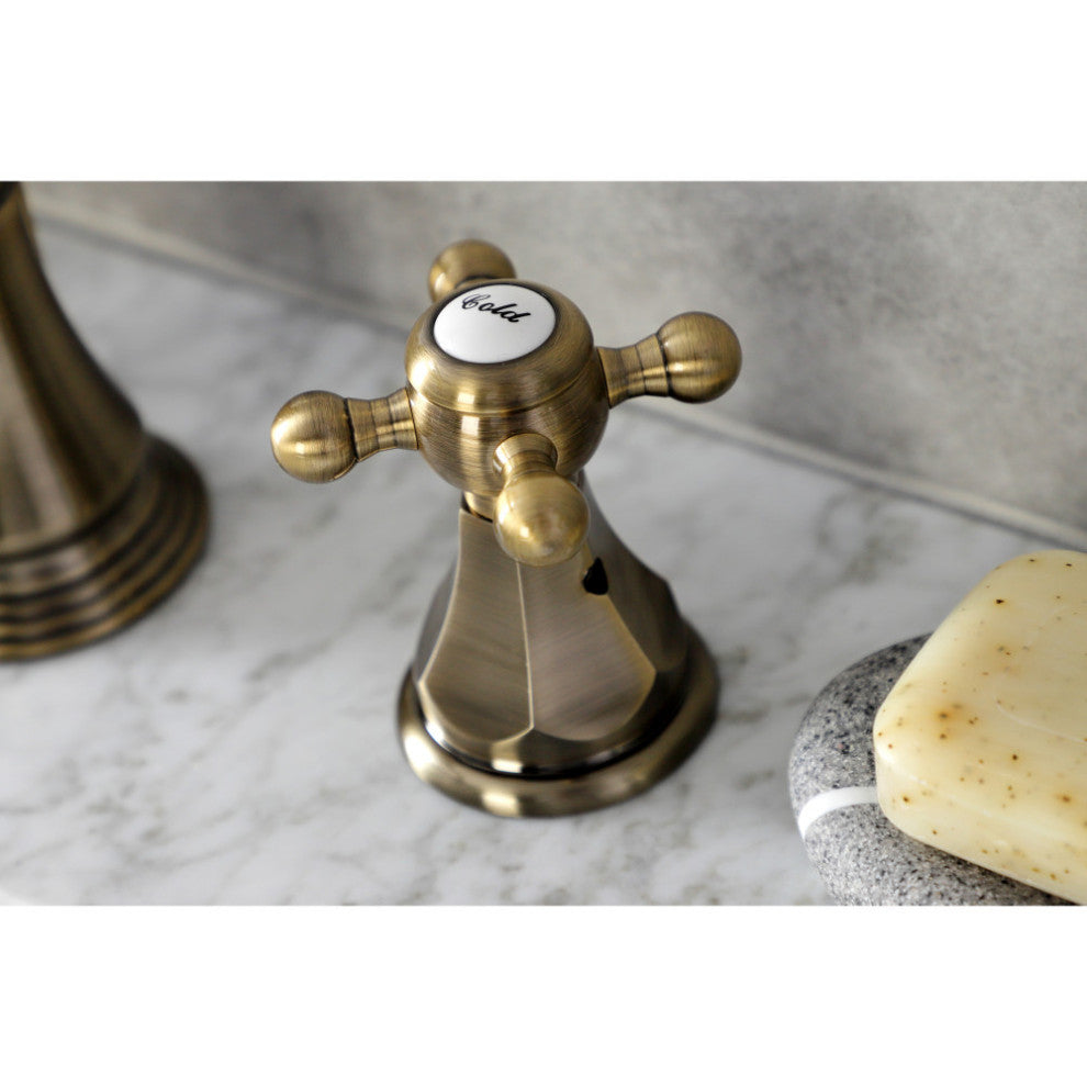 FSC19733BX Widespread Bathroom Faucet With Pop-Up Drain, Antique Brass