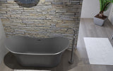 CastelloUSA Ocean Solid Surface Freestanding Tub, Gray