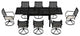 9 Piece Metal Frame Patio Dining Set, Aluminum Extendable Dining Table