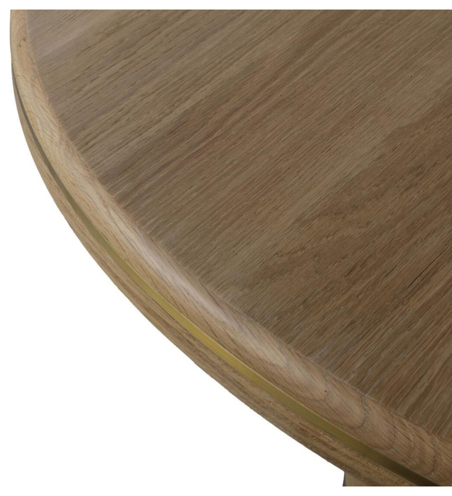 Natural Oak Pedestal Dining Table, Andrew Martin Angelo