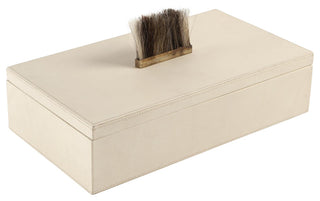 Harrington Box, Ivory Leather