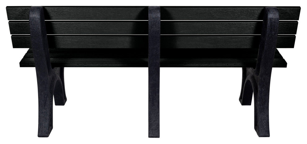Aurora Traditional 6' Park Bench, Black