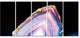 Beautiful Slice of Agate on Black, Abstract Canvas Artwork, 60"x28", 5 Panels