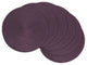 DII Eggplant Round Polypropylene Woven Placemat, Set of 6