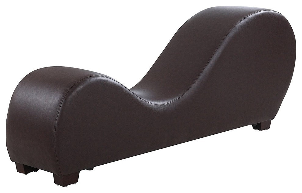 Modern Bonded Leather Chaise Yoga Chair