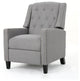 GDF Studio Izaak Tufted Back Fabric Recliner Chair, Light Gray
