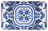 Blue Damask Tile 34x21 Bath Mat