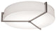 Apex 19'' Flush Mount, Weathered Gray, Linen White Shade