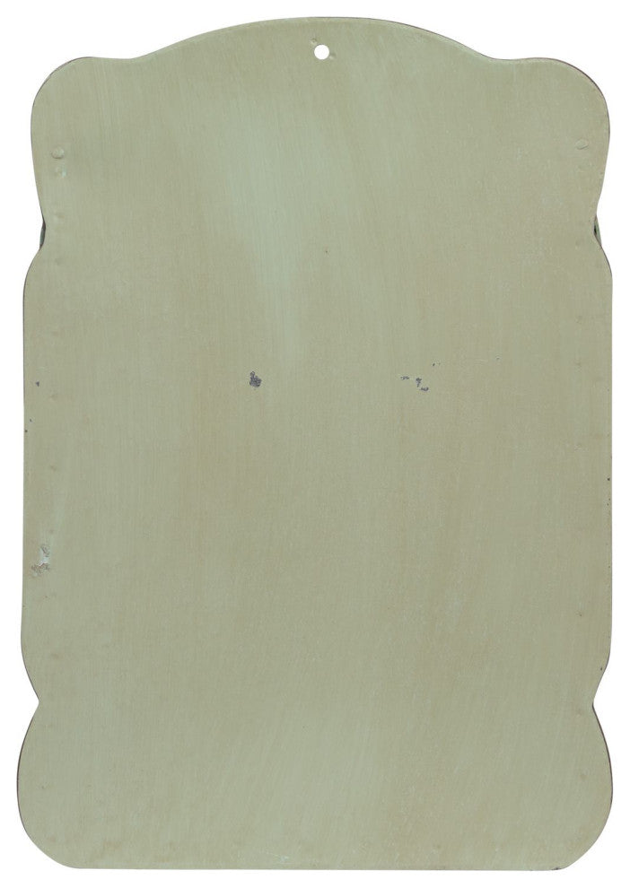 Embossed Tin Post Box, Distressed Finish, Aqua