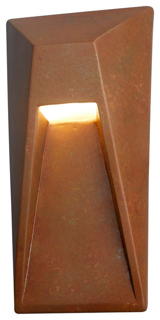 Ambiance-ADA Vertice LED Outdoor Wall Sconce-Rust Patina