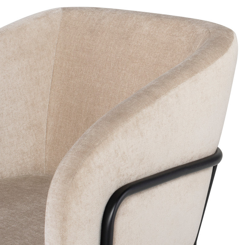 Estella Almond Fabric Dining Chair