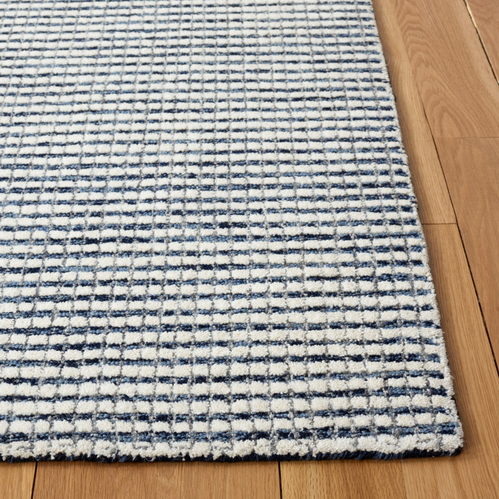 Safavieh Couture Abstract Collection, ABT853 Rug, Blue/Ivory, 4'x6'