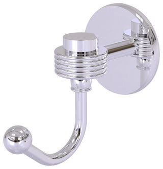 Satellite Orbit One Robe Hook With Groovy Accents, Polished Chrome