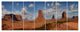 Monument Valley Mountains, Landscape Canvas Art Print, 83"x32", 7 Panels