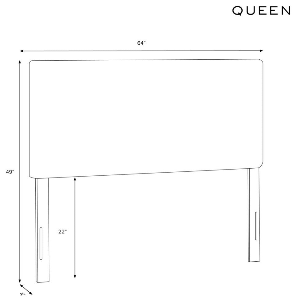 Queen Headboard, Velvet Ink