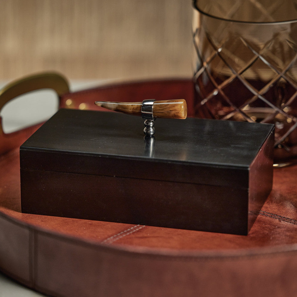 Marlowe Decorative Box With Horn Design Handle