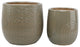 14.5" and 11" Outdoors Catherdal Ceramic Pot,Set of 2