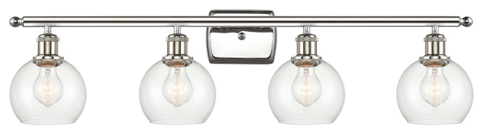 Innovations 516-4W-PN-G122-6-LED 4 Light Bath Vanity Light, Polished Nickel