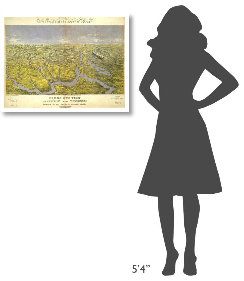 "Kentucky and Tennessee, 1861" Digital Paper Print by John Bachmann, 32"x25"