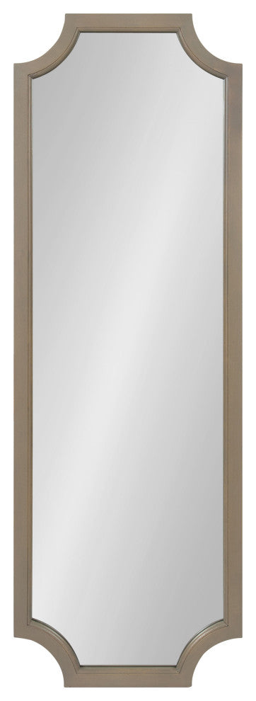 Hogan Framed Scallop Wall Mirror, Gray 16x48