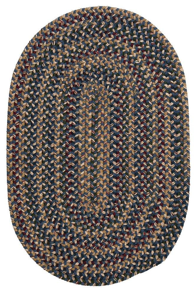 Colonial Mills Twilight TL50 Federal Blue Traditional Area Rug, Oval 2'x4'