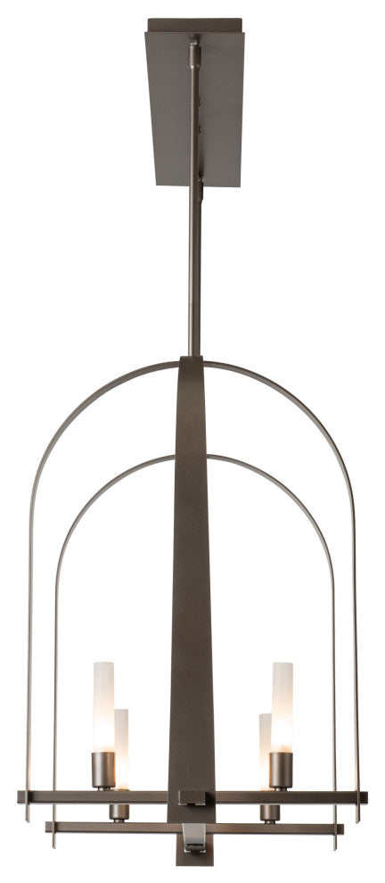 Triomphe 9-Light Linear Pendant Dark Smoke Frosted Glass