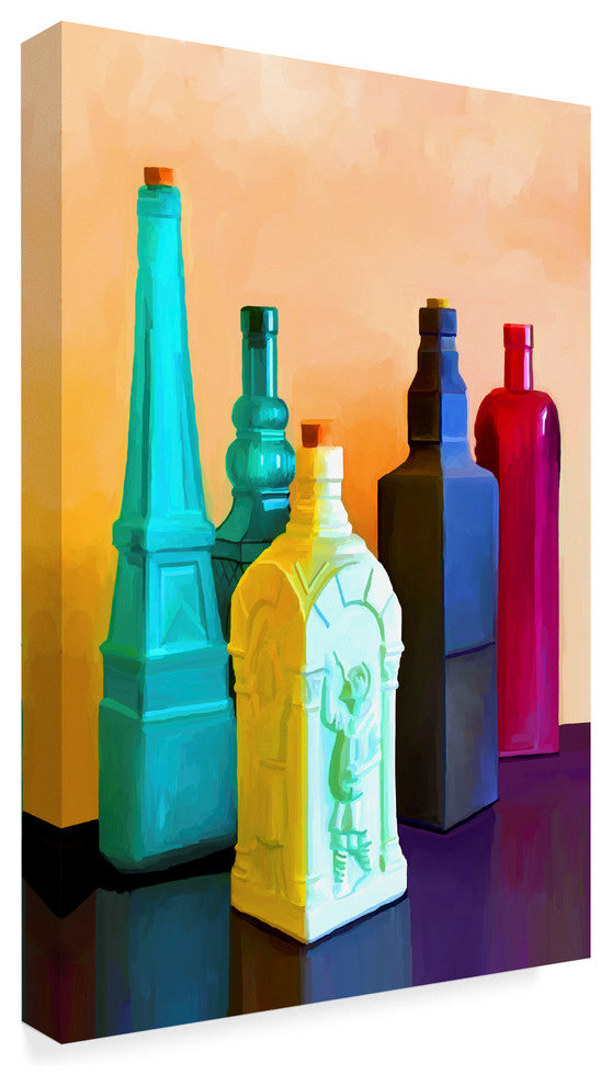 "Color Bottles" by Ata Alishahi, Canvas Art, 12"x19"