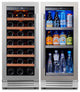Ca''Lefort 30" Wine and Beverage Refrigerator Combo Bulit in & FreeStanding