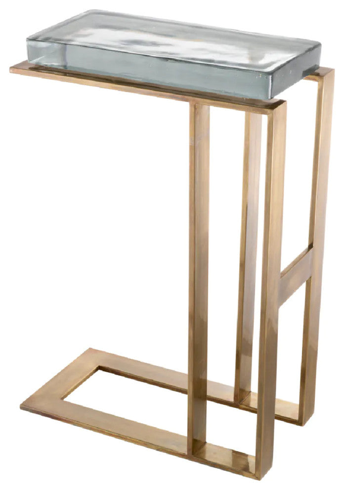 Vintage Brass End Table, Eichholtz Pierre