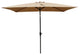 9' Outdoor Patio Market Umbrella With Push Button Tilt and Crank, Tan