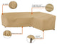 Patio Right Facing L-Shape Sectional Lounge Set Cover