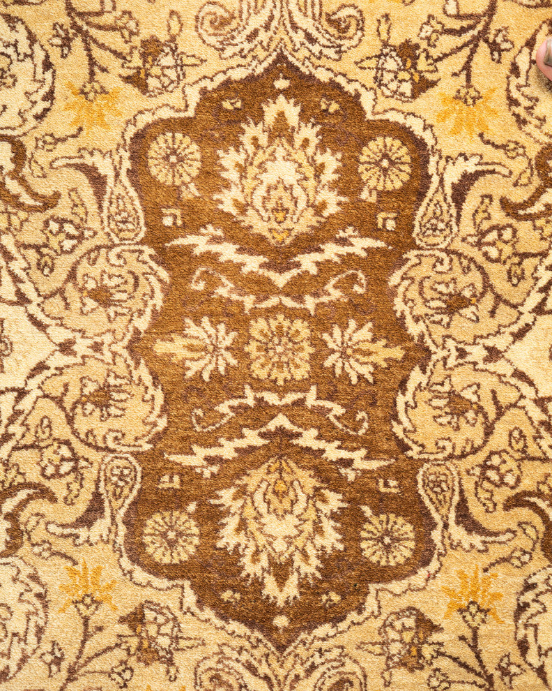 Nayak One-of-a-Kind Hand-Knotted Area Rug Yellow, 4'1"x6'3"