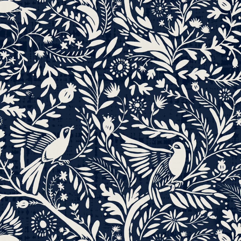 22" Outdoor Pillow Polyester Insert, Suki Chinois Navy