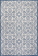 Madrid Vintage Filigree Textured Weave Indoor/Outdoor, Blue/Cream, 3 X 5
