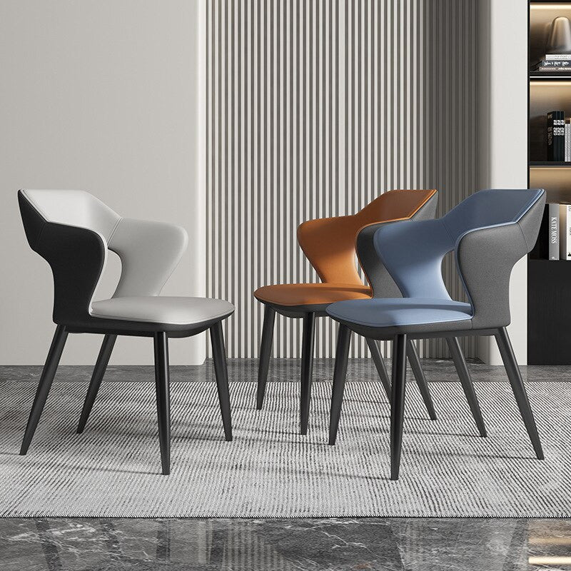 Modern Minimalist Red Backrest Desk Chair, Sky Blue