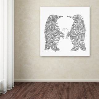 Filippo Cardu 'Penguin Lovers' Canvas Art, 24x24