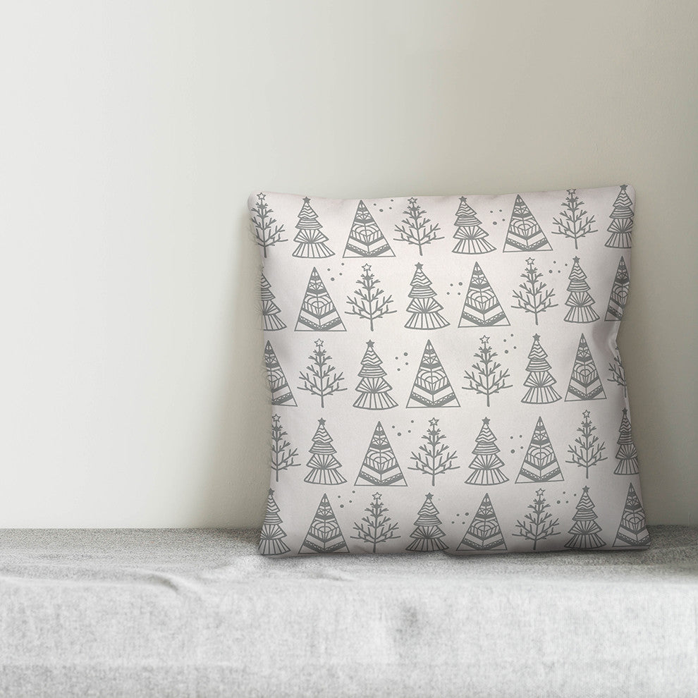 Christmas Tree Pattern 20"x20" Throw Pillow Cover