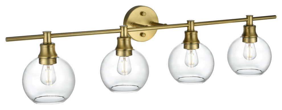 Elegant Lighting LD2322 Collier 4 Light 38"W Vanity Light - Satin Gold