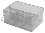 Mesh Condiment Caddy/Napkin Holder, Silver