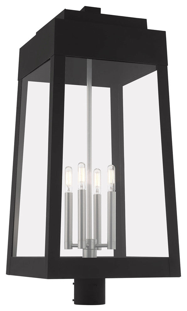 Transitional Black Outdoor Post Top Lantern