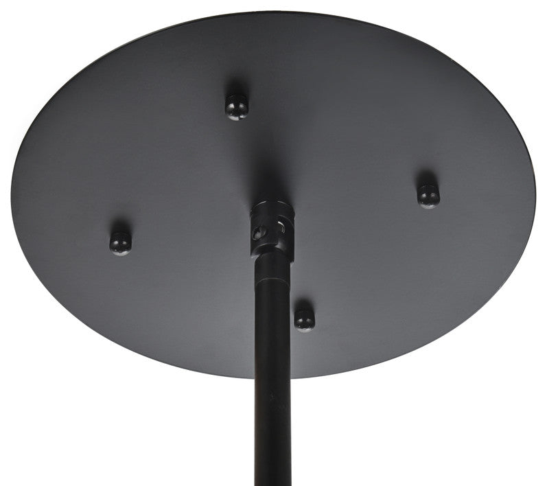 Victor 48" Crystal Starburst Oval Pendant, Black