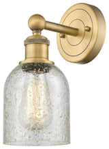 Caledonia 1-Light 5" Sconce, Brushed Brass Finish, Mica Shade