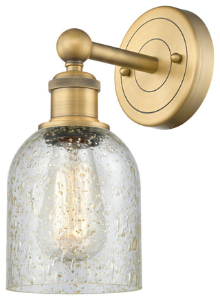 Caledonia 1-Light 5" Sconce, Brushed Brass Finish, Mica Shade