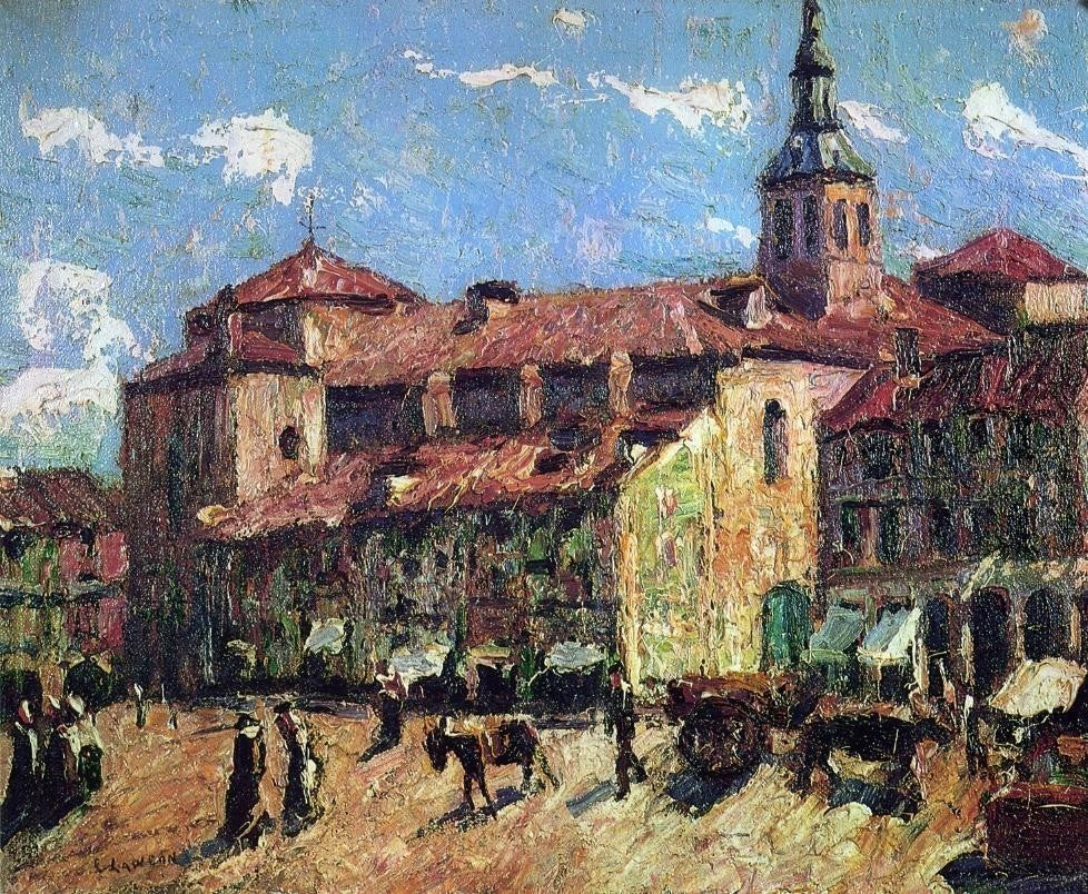 Ernest Lawson Sunny Day - Segovia - 20" x 25" Premium Canvas Print
