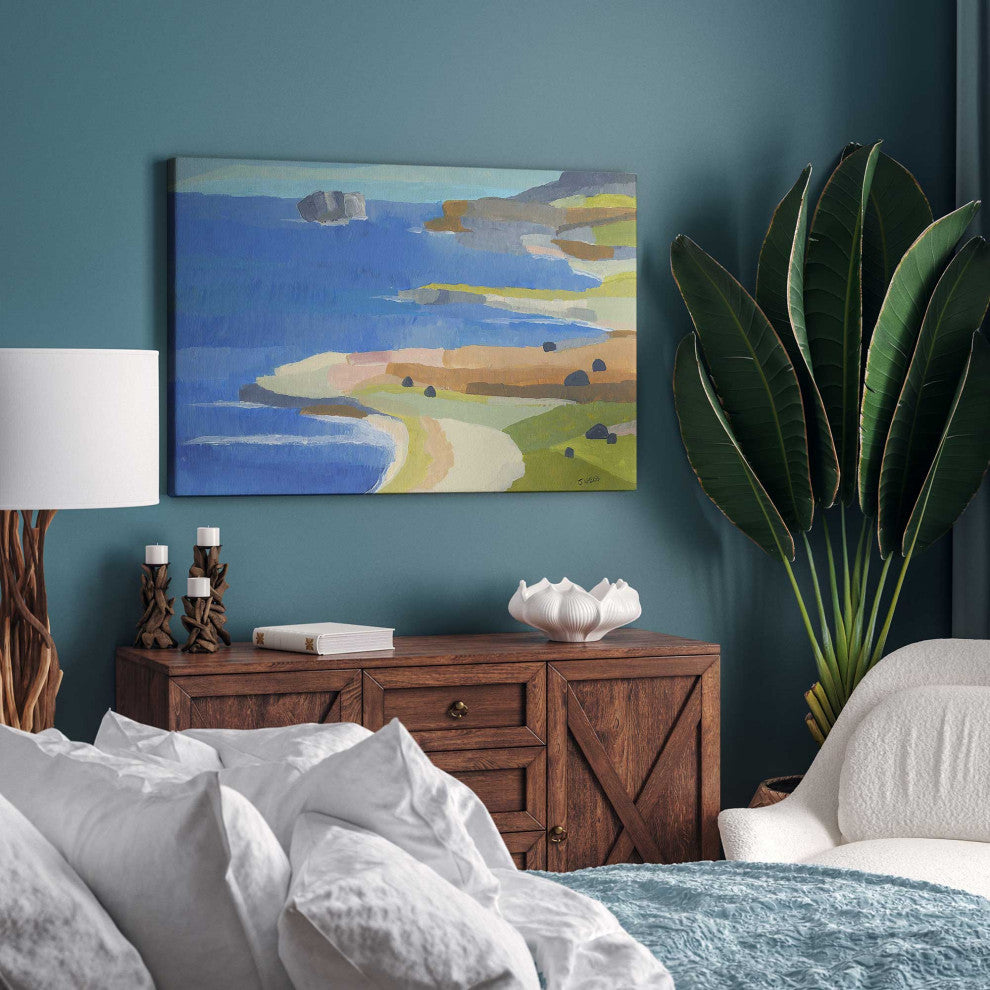 "Irish Coastal Whimsy" - Seaside Charm Canvas Art