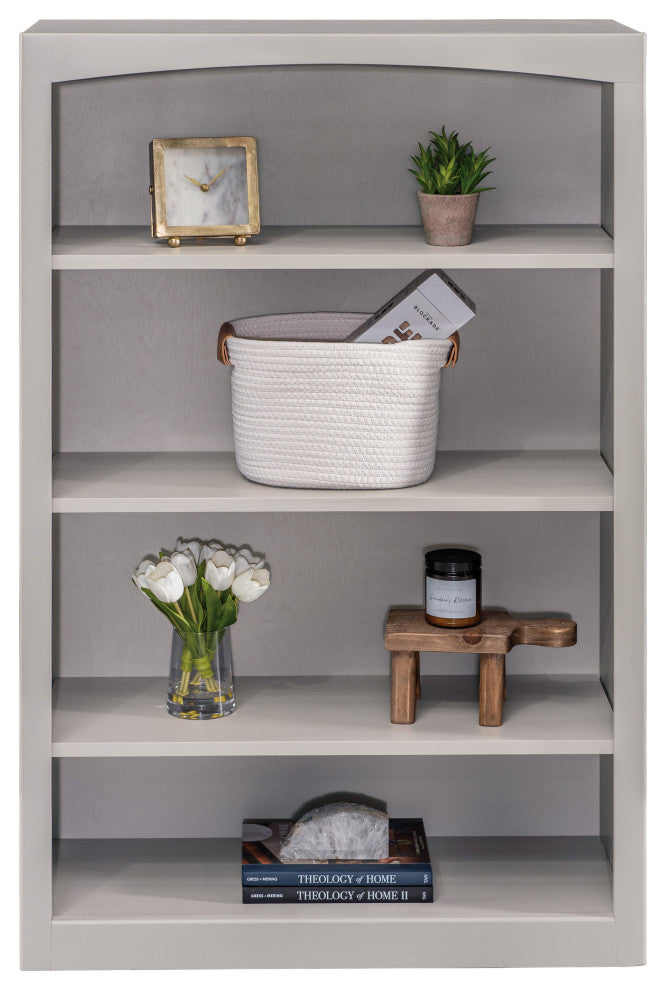 Solid Wood Bookcase, 48"x30", Storm Gray