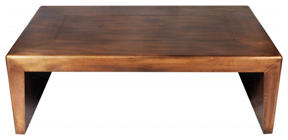 Modern Copper Tone Coffee Table