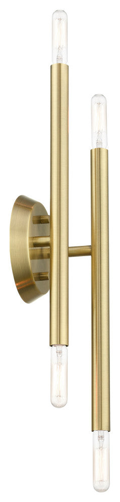 Soho 4 Light Antique Brass ADA Sconce
