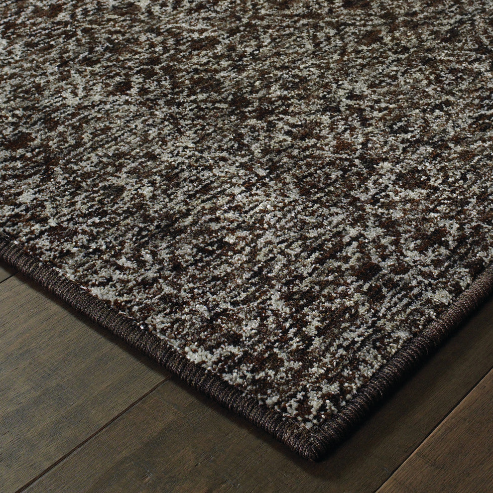 Aegina Diamonds Black/Gray Area Rug, 1'10"x3'2"